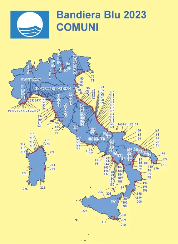 cartina del bandire blu