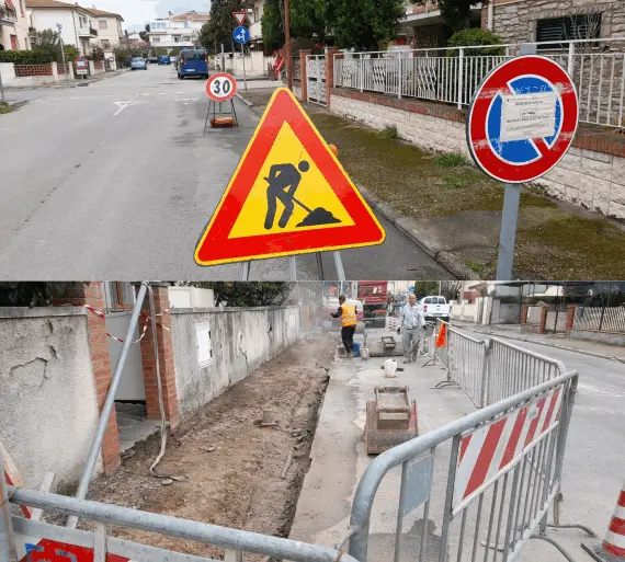 immagini dei lavori in via Da Vinci immagini dei lavori in via Da Vinci