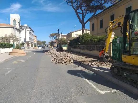 immagine dei lavori a marina