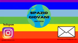 bandiera della pace con logho ed info contatti